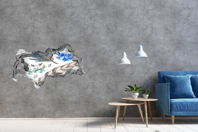 Wandbilder 3D Mauerdurchbruch Eine geheimnisvolle Oase im Dschungel