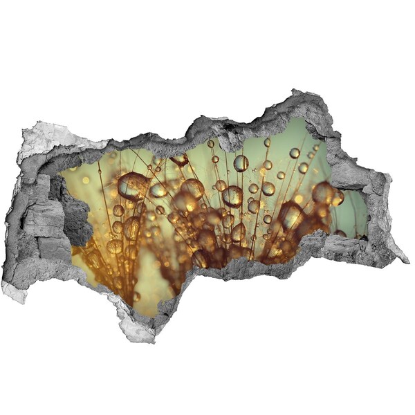 Mauerdurchbruch Aufkleber Tropfen auf empfindlichem Haar