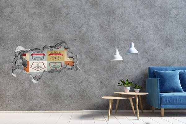 Mauerdurchbruch Aufkleber Skatepark in der Stadt