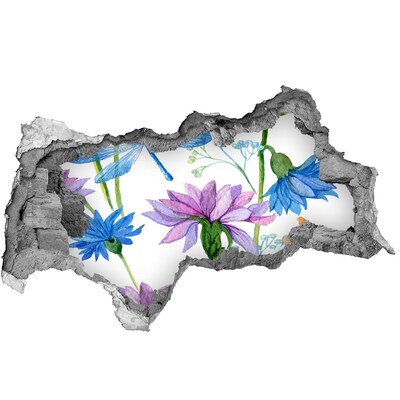 Mauerdurchbruch Aufkleber Blumenwandbild „Loch in der Wand“