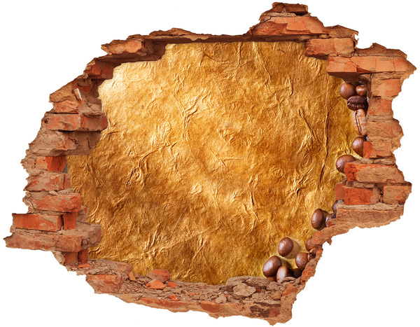 3D Loch Aufkleber Goldenes Loch in der Wand