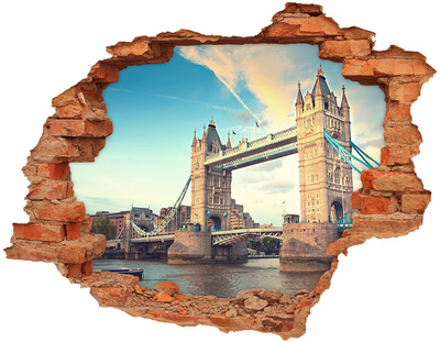 Wandbilder 3D Mauerdurchbruch Tower Bridge in London