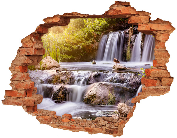 Wandtattoos Loch in der Wand Wasserfall im Wald