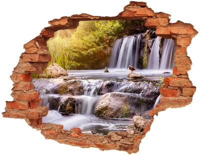 Wandtattoos Loch in der Wand Wasserfall im Wald
