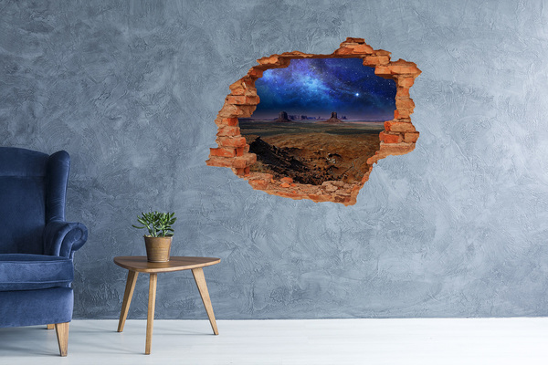 Wandtattoos 3D Optik Loch Weltraumlandschaft im Monument Valley