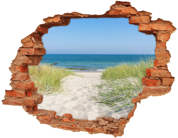 Wandbilder 3D Mauerdurchbruch Blick auf den Strand