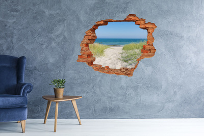 Wandbilder 3D Mauerdurchbruch Blick auf den Strand