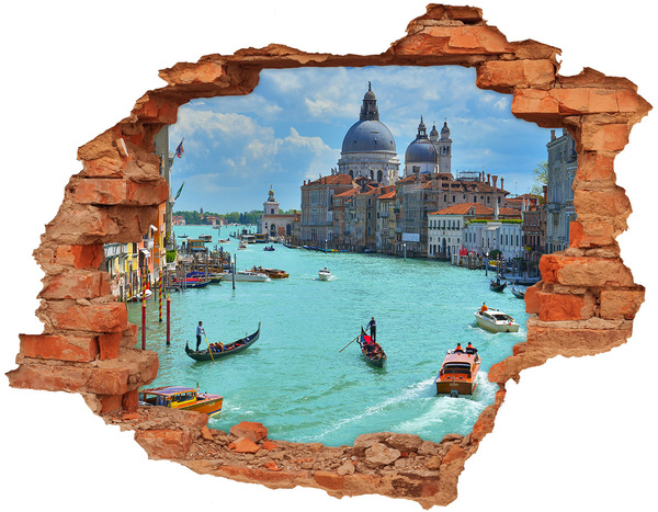 Wandtattoos 3D Optik Loch Venedig im Tageslicht