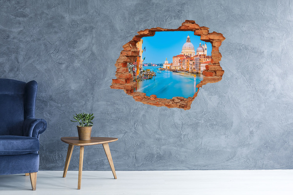 3D Loch Aufkleber Blick auf Venedig