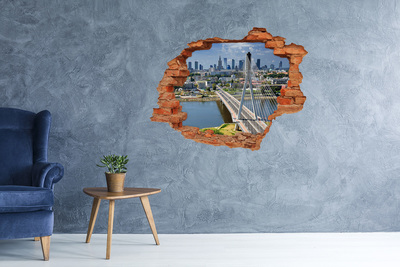 Wandtattoos Loch in der Wand Brücke in Warschau