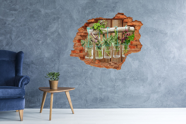 Wandtattoos Loch in der Wand Kräutergarten im Glas