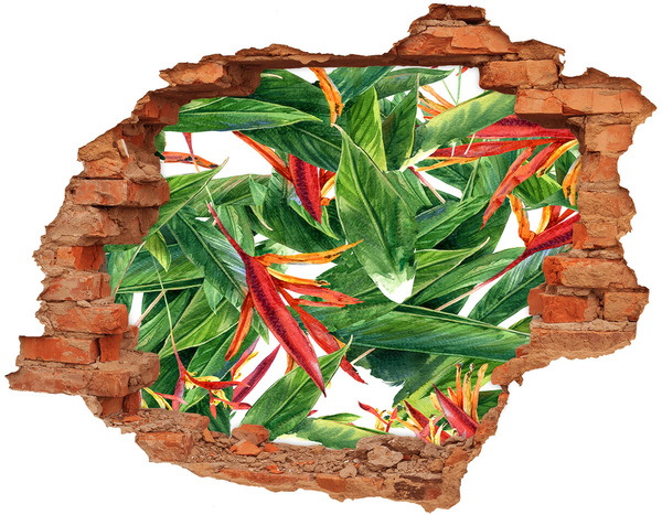 Wandtattoos Loch Tropisches Paradies hinter der Mauer