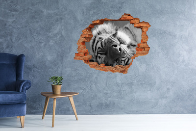 Wandtattoos 3D Optik Loch Das Gesicht des Tigers
