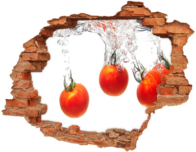 Wandtattoos Loch in der Wand Saftige Tomaten in Wasser