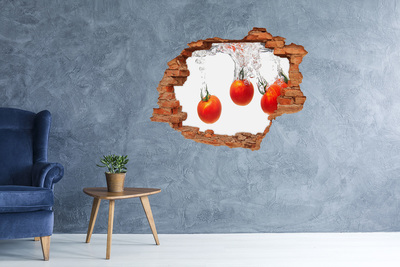 Wandtattoos Loch in der Wand Saftige Tomaten in Wasser