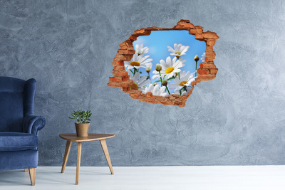 Wandtattoos Loch in der Wand Ein Blumenparadies hinter der Mauer
