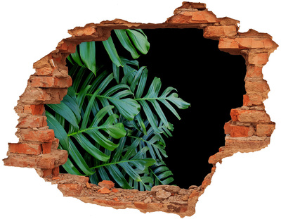 Wandbilder 3D Mauerdurchbruch Der grüne Dschungel hinter der Mauer