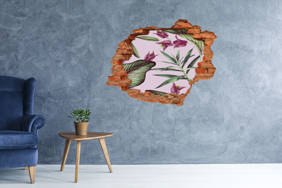 Wandtattoos Loch Blumenwandbild „Loch in der Wand“