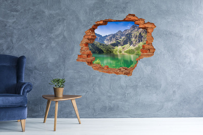 Wandtattoos Loch in der Wand Berglandschaft am See