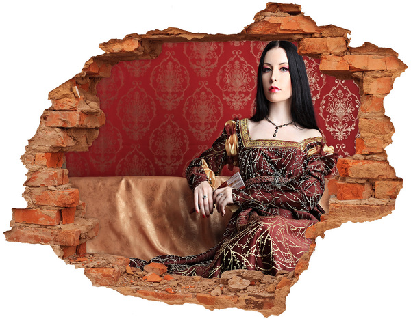 Wandtattoos Loch in der Wand Prinzessin in den Ruinen