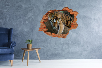 Wandtattoos Loch in der Wand Tiger in seinem natürlichen Lebensraum