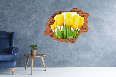 Wandtattoos Loch Tulpen in einem Loch in der Wand