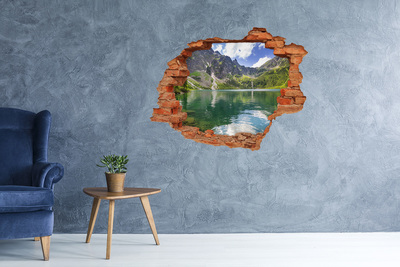 Wandtattoos Loch in der Wand Bergsee im Tal