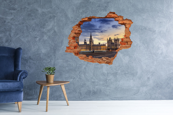 Wandbilder 3D Mauerdurchbruch Sonnenuntergang über London