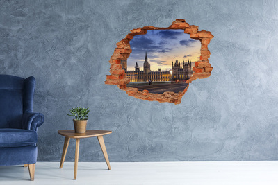Wandbilder 3D Mauerdurchbruch Sonnenuntergang über London