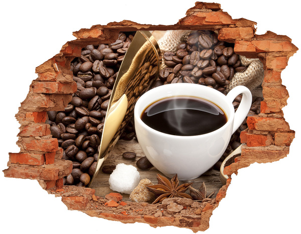 Wandtattoos Loch in der Wand Kaffee im Herzen der Natur