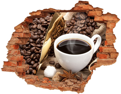 Wandtattoos Loch in der Wand Kaffee im Herzen der Natur