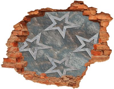 Wandtattoos Loch in der Wand Zerbrochene Mauer mit Sternen