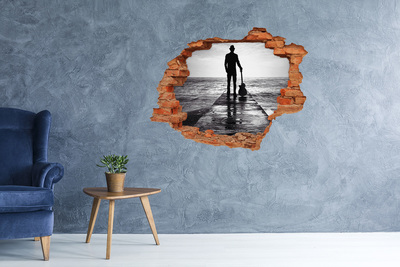 Wandtattoos Loch in der Wand Musiker auf dem Pier