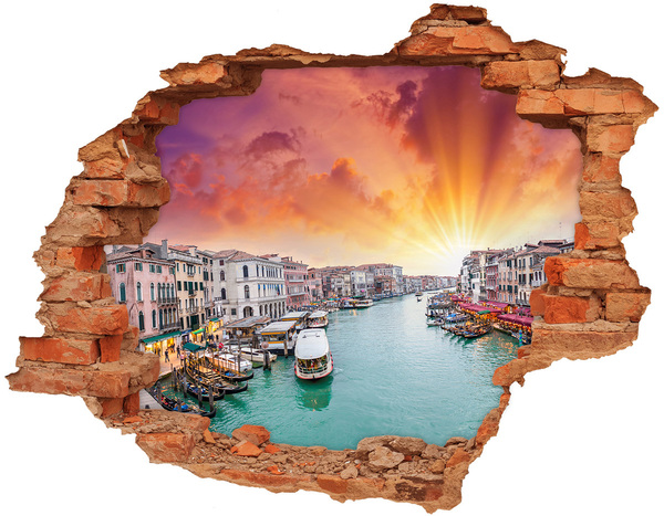 Wandbilder 3D Mauerdurchbruch Venedig bei Sonnenaufgang