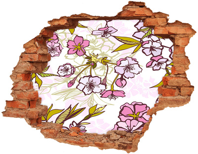 Wandtattoos Loch Ein Blumenparadies hinter der Mauer