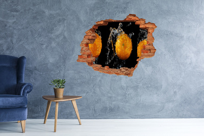 Wandtattoos Loch in der Wand Orange im Wasserfall