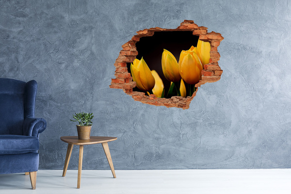 Wandtattoos Loch Blumen in einem Loch in der Wand