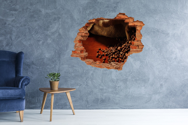 Wandtattoos Loch in der Wand Kaffee in einer verfallenen Mauer