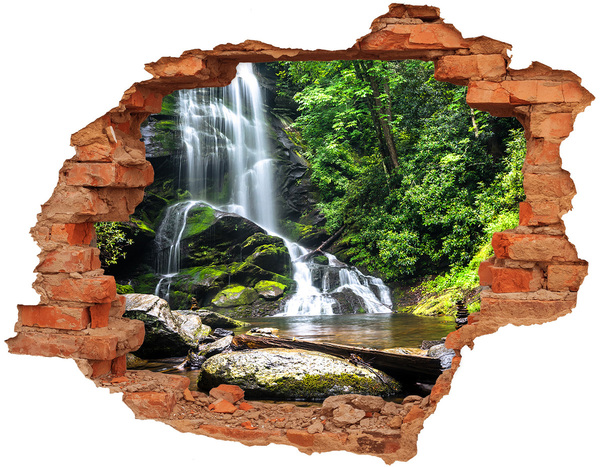 Wandtattoos Loch Wasserfall im Wald