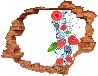 3D Loch Aufkleber Fruchtcocktail mit Eis