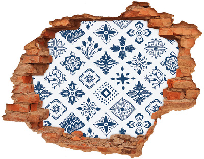 Wandtattoos Loch in der Wand Blumenmuster an der Wand