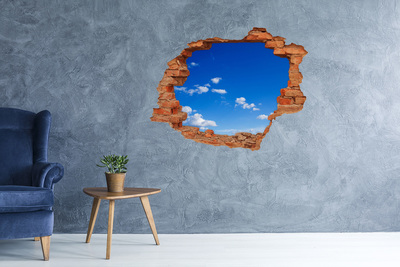 Wandtattoos Loch in der Wand Blauer Himmel mit Wolken