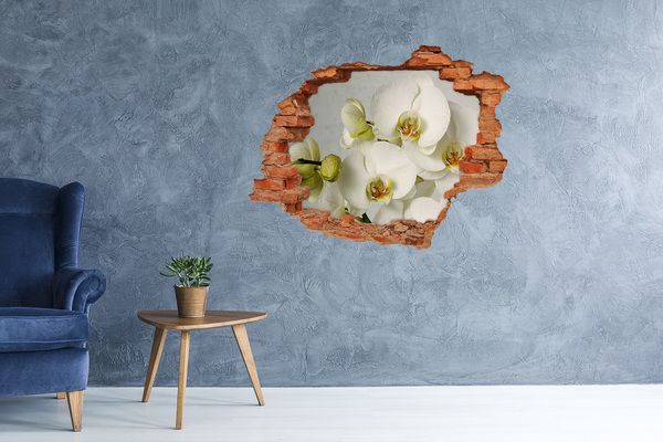 Wandtattoos Loch in der Wand Blumen aus Beton