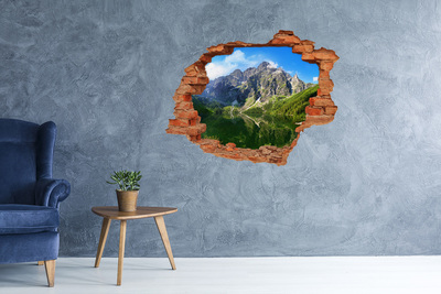 3D Loch Aufkleber Berglandschaft mit einem See