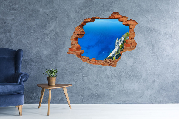 Wandtattoos 3D Optik Loch Blick auf das blaue Meer