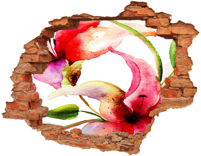 Wandtattoos Loch in der Wand Ein florales Farbenmeer