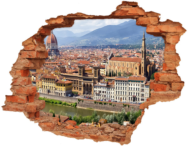 Wandbilder 3D Mauerdurchbruch Blick auf Florenz