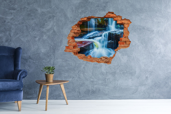 Wandtattoos Loch in der Wand Wasserfall zwischen den Felsen