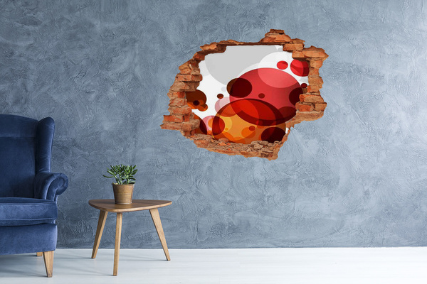 Wandtattoos Loch in der Wand Bunte Seifenblasen in einem Loch in der Wand