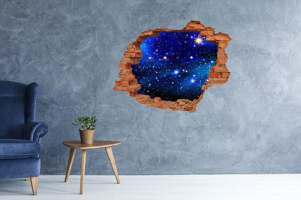 3D Loch Aufkleber Weltraumloch in der Wand